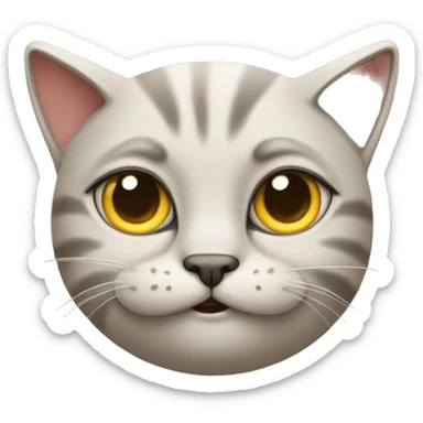 smirking, thin eyes, mocking, sassy cat  sticker