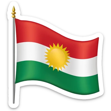 Kurdistan flag sticker