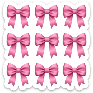 Cute girly bows sticker