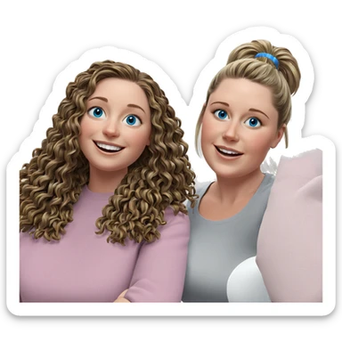 smiling girls with blue eyes sticker