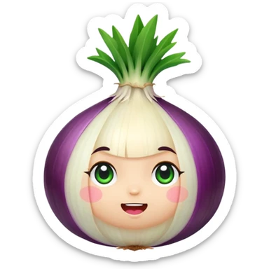 an onion chibi sticker