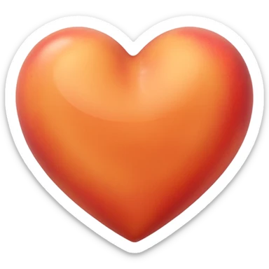 make an image of a peach colored heart emoji sticker