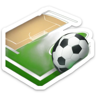 soccer field with triangle ruler sticker