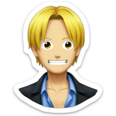 sanji dans one piece sticker