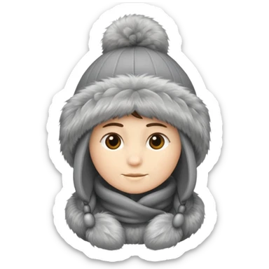 russian winter hat sticker