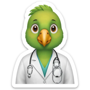Parrot doctor sticker