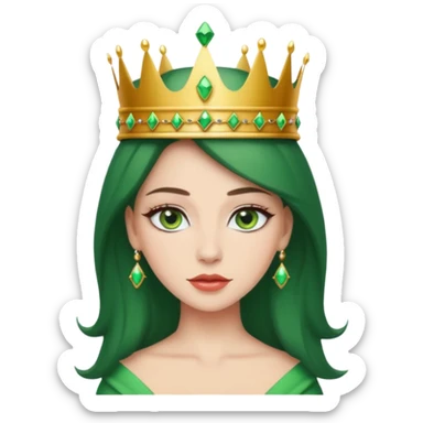 Sexy Queen Green eyes sticker