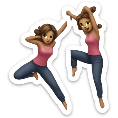 Difficult pole move female duo sticker