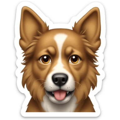 Furious dog  sticker