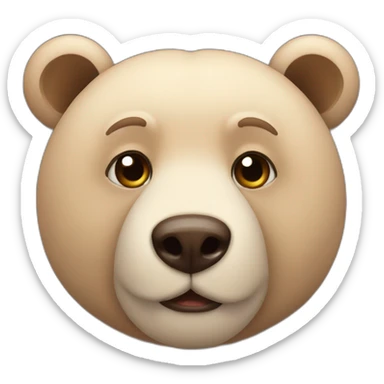 side eyes bear sticker