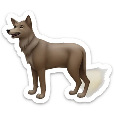 Zwei Wölfe mit Mond sticker