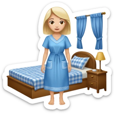 ligth woman housewife clothes full body  sticker