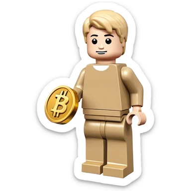 lego homme bitcoin sticker