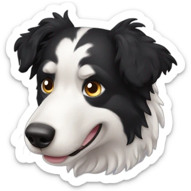Perro de raza Border Collie con un pulgar hacia arriba  sticker
