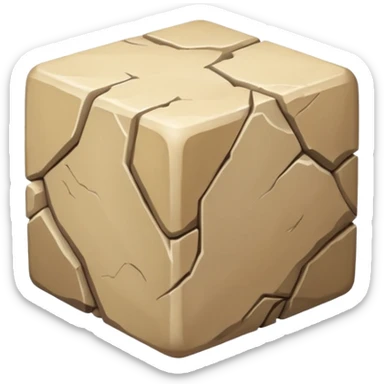 american-beije-intricate-stone-age-rocky-cube-shaped sticker