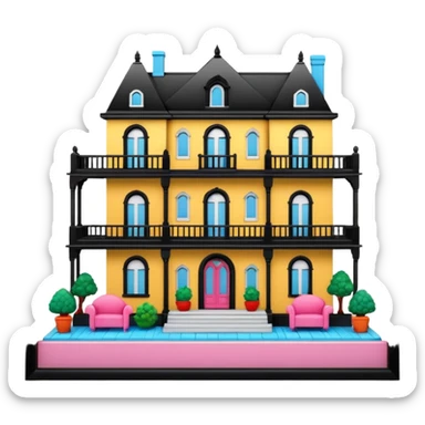 open doll mansion sticker