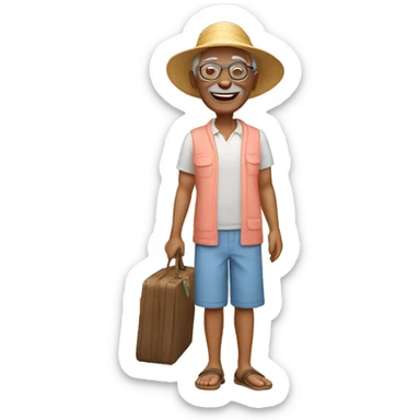 Retired teacher on vacation sticker