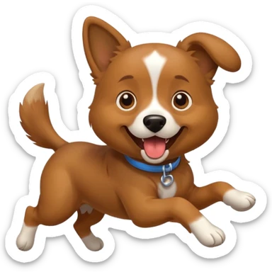 dog escaping sticker