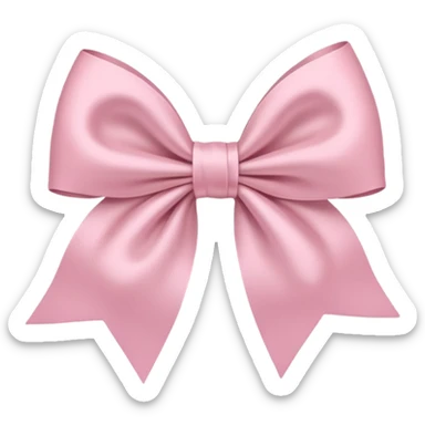 super pale pink bow as confeetti sticker