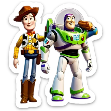 Toy Story buzz lightyear and woody sticker