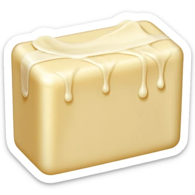 Bar of soap with bite marks. sticker