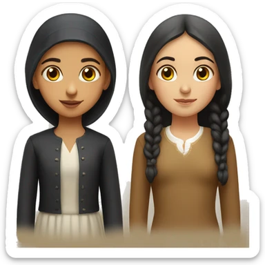 armenian girl + georgian girl sticker