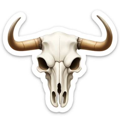 Longhorn animal skull sticker