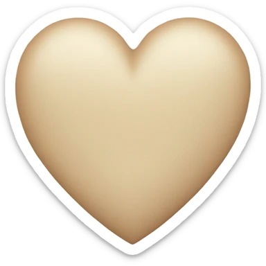 Beige Heart sticker