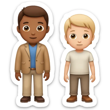 The giant and the little man sticker