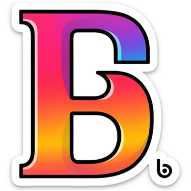Colorful Gradient Alphabetical Letter “B” sticker