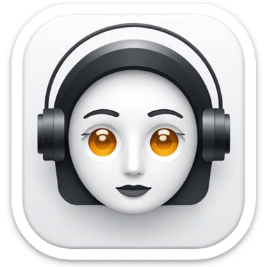 minimalist logo for AI SaaS service self2.art, face and camera sticker