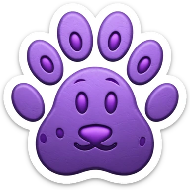 purple-cat-pawprint sticker