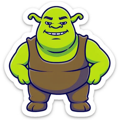 Shrek the green ogre sticker