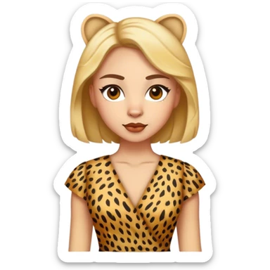 Cheetah dress sticker