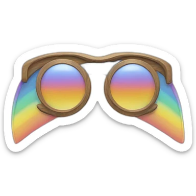 Lunette arc-en-ciel sticker