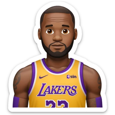 LeBron James Lakers sticker