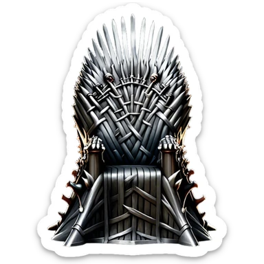 The iron throne of game of thrones  sticker