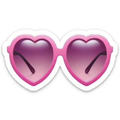 Pink heart sunglasses  sticker