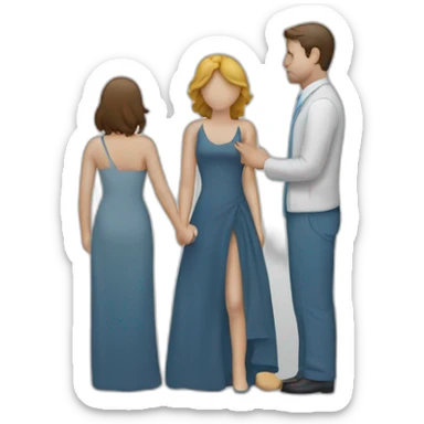 un homme qui embrasse une femme sticker