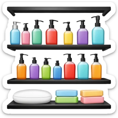 Soap and shampoo sticker