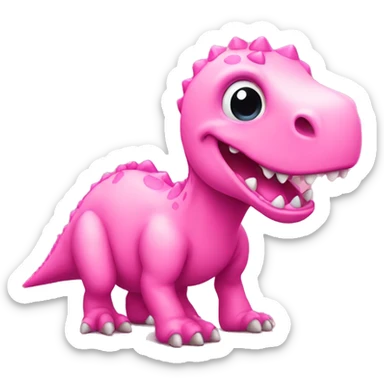 Pink Dino sticker
