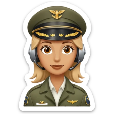 hot female pilot sticker