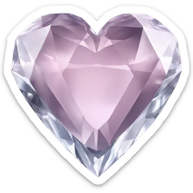 Heart shaped 56-carat crystal diamond sticker