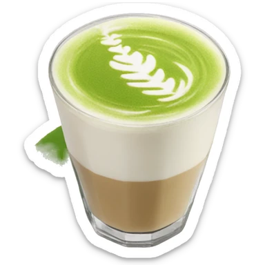 Matcha latte iced  sticker