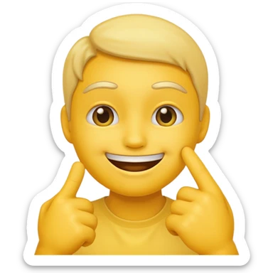 yellow emoji who do fingermouthing sticker