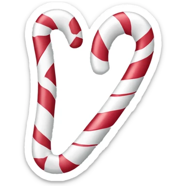 Light grey candy canes, with black bow on it sticker