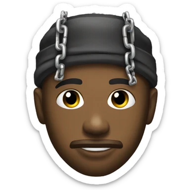 Rapper with chain sticker