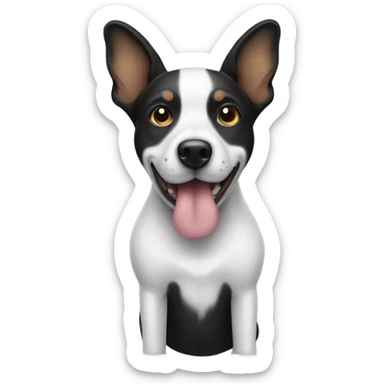 Black bullseye target dog sticker