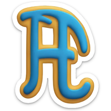 Logo with letters RT sticker