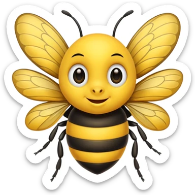 Crée-moi l'emoji d'une petite abeille malicieuse sticker